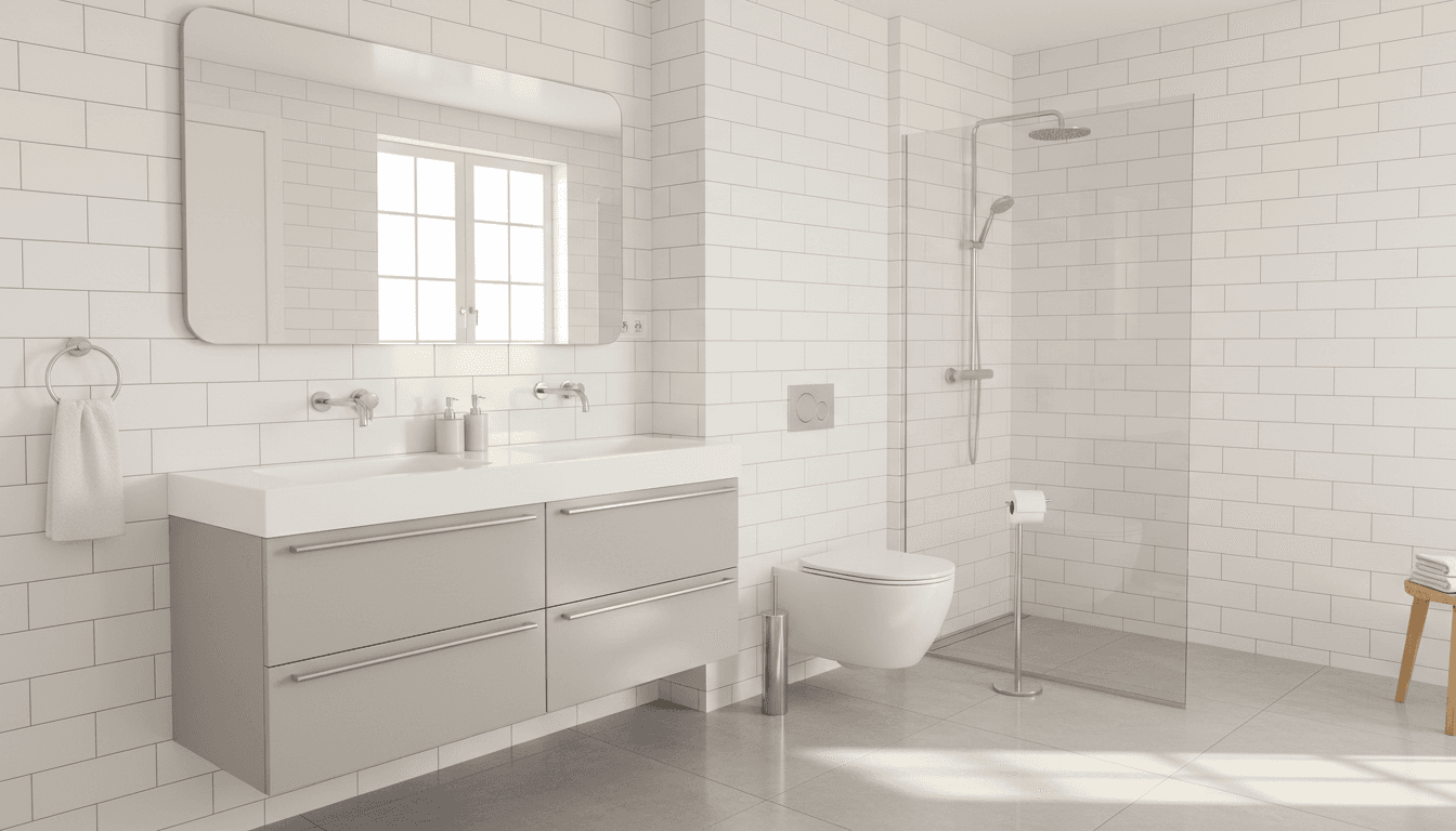 Bathroom cleaning and fresh towel setup for Airbnb guest arrival